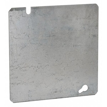 Raco Electrical Box Cover, Square, Steel, Flat, Blank Cover 832