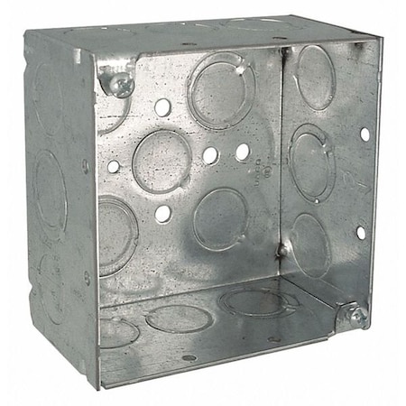 Raco Electrical Box, 30.3 cu in, Square Box Type, 2 Gangs, Steel, Square Shape 232RAC