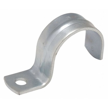 Raco One Hole Strap, Conduit; EMT; Pipe Use, 2 in, Steel, Zinc Plated 2088