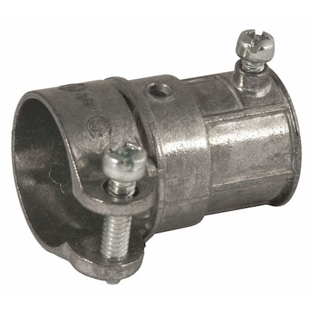 Raco EMT Coupling, 3/4 in, Set Screw, Die Cast Zinc, Zinc Plated 1853