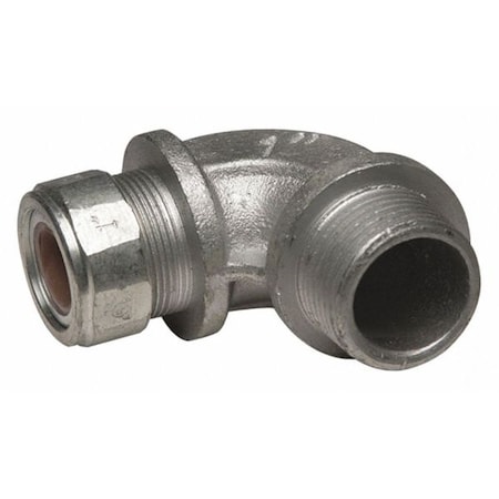 Raco Conduit Fitting Cordgrip, 1 in, Liquid-Tight, Malleable Iron, Zinc Plated, Brown 3796-1