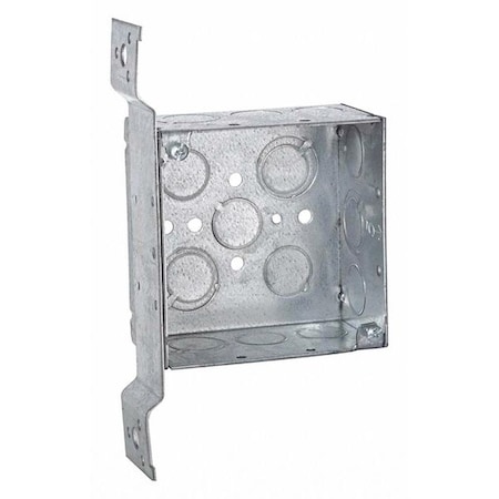 Raco Box, 4 SQ, 2-1/8 Dp, Fm-Brkt 1/2-3/4 Tko 237