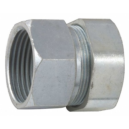 Raco EMT/IMC Coupling, 1/2 in, Compression, Steel, Electro Zinc Plated 1352