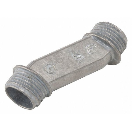 Raco Conduit Fitting Offset Nipple, 1-1/2 in, Die Cast Zinc, Zinc Plated 1456