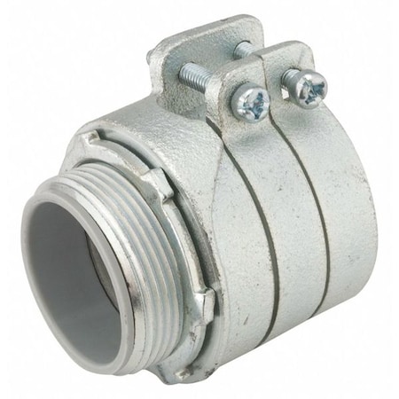 Raco Conduit Fitting Grounding Connector, 3 in, Push-On, Malleable Iron, Zinc Plated 3312