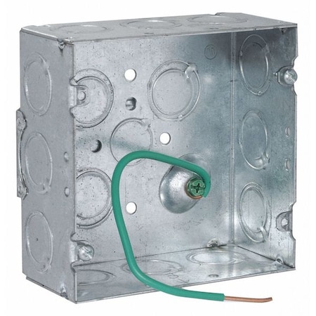 Raco Electrical Box, 42 cu in, Wall Box Type, 2 Gangs, Steel, Square Shape 257F
