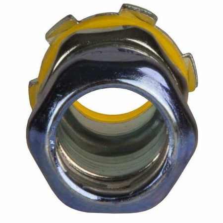 Raco EMT Grounding Connector, 3 in, Compression, Steel, Zinc Plated, Black; Gray 2962RT