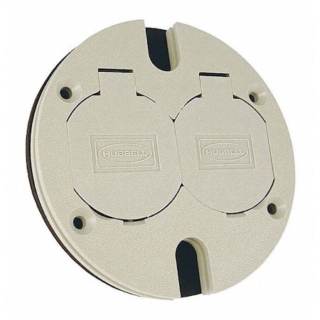 Raco Electrical Box Cover, Round, Steel, Duplex Receptical Cover 6245
