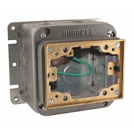 Raco Electrical Box, 54 cu in, Floor Box Type, 1-Gang, Steel, Rectangular Shape 6256