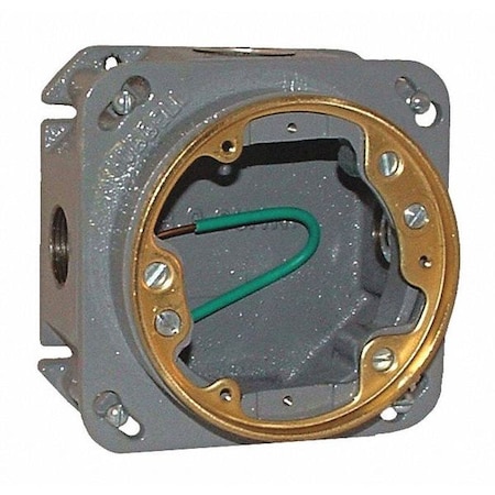 Raco Electrical Box, 33 cu in, Ceiling Box Type, 1, Iron, Rectangular Shape 6262