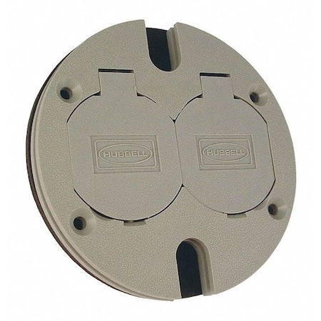 Raco Electrical Box Cover, Round, Steel, Duplex Receptical Cover 6268