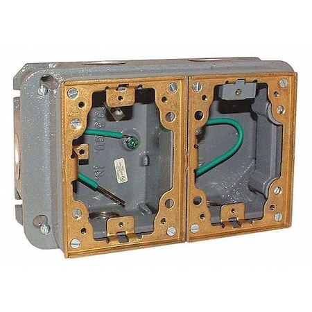 Raco Electrical Box, 36.5 cu in, Ceiling Box Type, 3 Gangs, Iron, Rectangular Shape 6269