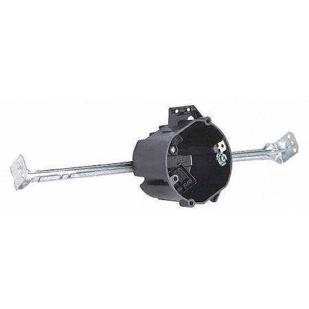 Raco Electrical Box, 18 cu in, Round Box Type, Steel, Round Shape 7907