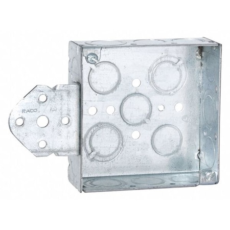 Raco Electrical Box, 21 cu in, Square Box Type, Steel, Square Shape 193