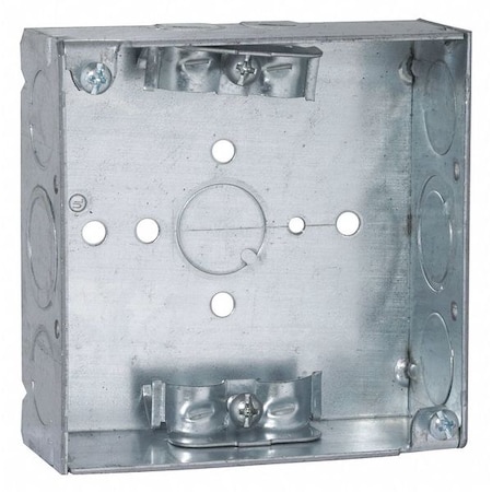 Raco Electrical Box, 21 cu in, Square Box Type, Steel, Square Shape 211