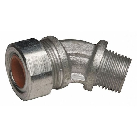 Raco Conduit Fitting Cordgrip, 1/2 in, Liquid-Tight, Malleable Iron, Zinc Plated, Brown 3745-4