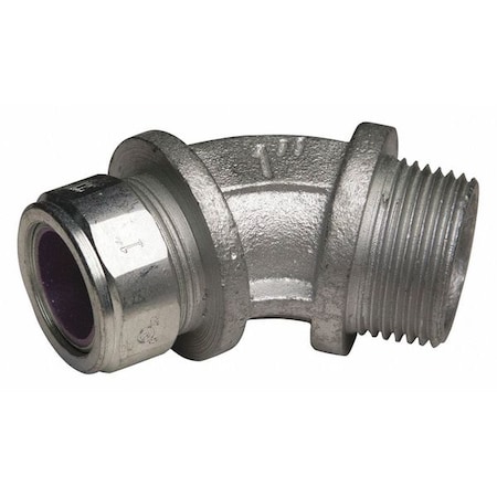 Raco Conduit Fitting Cordgrip, 1 in, Liquid-Tight, Malleable Iron, Zinc Plated, Purple 3747-3
