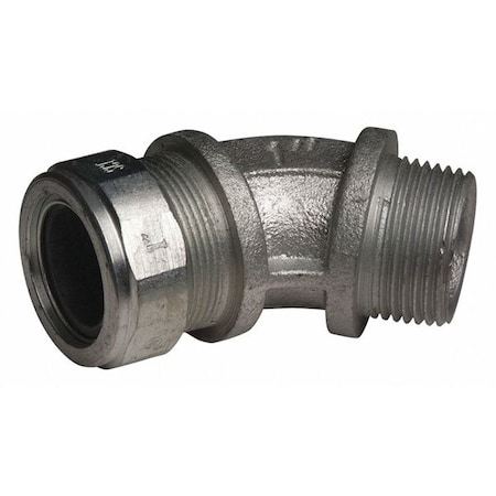 Raco Conduit Fitting Cordgrip, 1 in, Liquid-Tight, Malleable Iron, Zinc Plated, Black 3747-5