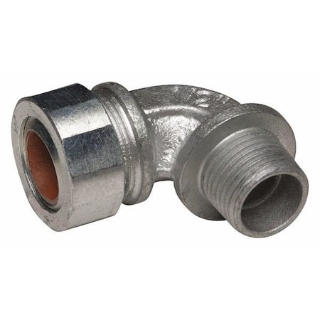Raco Conduit Fitting Cordgrip, 1/2 in, Liquid-Tight, Malleable Iron, Zinc Plated, Brown 3794-4