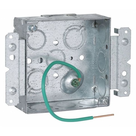 Raco Electrical Box, 21 cu in, Square Box Type, Steel, Square Shape 189M