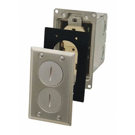 Raco Electrical Box, 18.5 cu in, Floor Box Type, 1 Gang, Steel, Rectangular Shape 6500NI-5