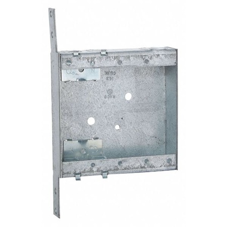 Raco Electrical Box, 14.8 cu in, Wall Box Type, 2 Gangs, Steel, Square Shape 418
