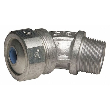 Raco Conduit Fitting Cordgrip, 3/4 in, Liquid-Tight, Malleable Iron, Zinc Plated, Blue 3746-2