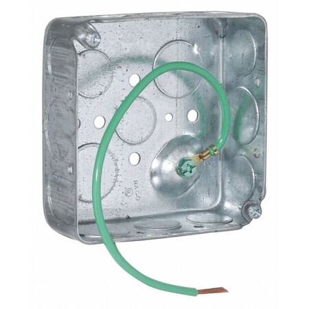 Raco Drw Box, 1-1/2 D, Pigtail, 1/2-3/4, 4 Sq 192SM