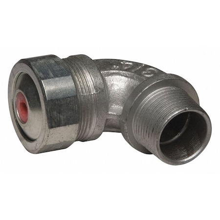 Raco Conduit Fitting Cordgrip, 3/4 in, Liquid-Tight, Malleable Iron, Electro Zinc Plated, Red 3795-0