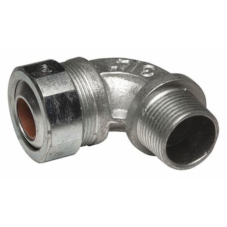 Raco Conduit Fitting Cordgrip, 3/4 in, Liquid-Tight, Malleable Iron, Zinc Plated, Brown 3795-4