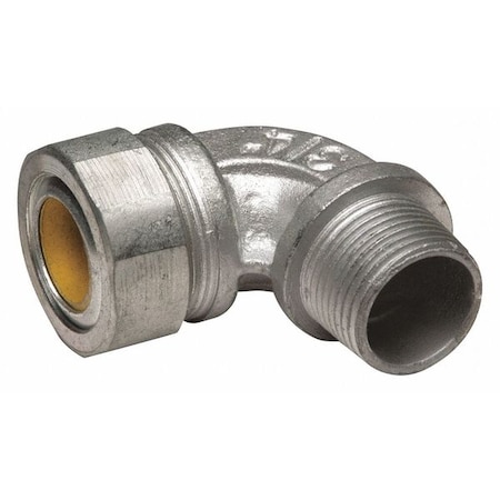Raco Conduit Fitting Cordgrip, 3/4 in, Liquid-Tight, Malleable Iron, Zinc Plated, Yellow 3795-5