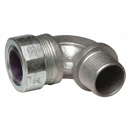 Raco Conduit Fitting Cordgrip, 3/4 in, Liquid-Tight, Malleable Iron, Zinc Plated, Purple 3795-6