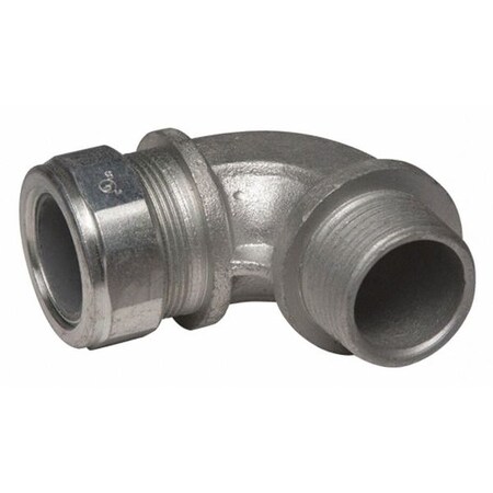 Raco Conduit Fitting Cordgrip, 1 in, Liquid-Tight, Malleable Iron, Zinc Plated, Gray 3796-4