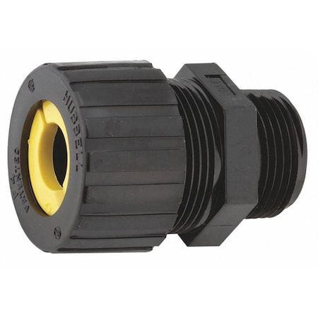 Raco Conduit Fitting Connector, 1/4 in, Liquid-Tight, Nylon, Zinc Plated, White 4699-5