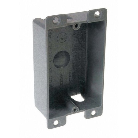 Raco Electrical Box, 8 cu in, Handy Box Type, 1 Gang, Rectangular Shape 7318RAC