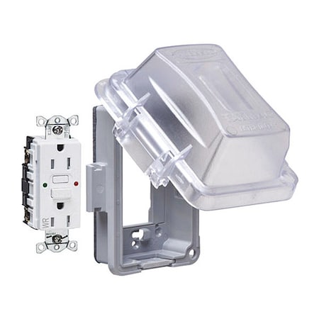 Taymac Electrical Box Cover, Single Gang Box Type, 1 Gang
