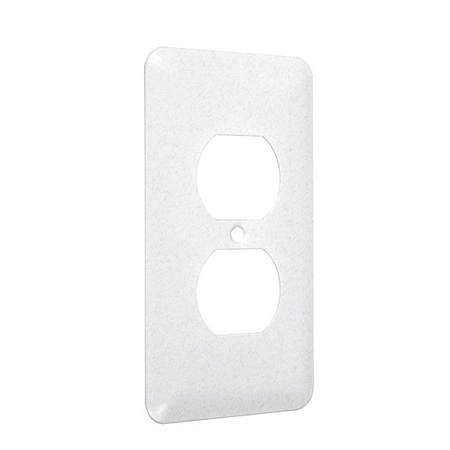 Taymac Duplex Princess Wall Plates, Number of Gangs: 1 Metal, Textured Finish, White WRTW-D
