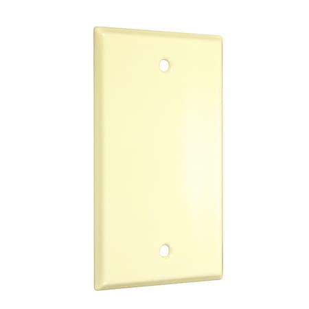 Taymac Blank Standard Wall Plates, Number of Gangs: 1 Metal, Smooth Finish, Ivory WI-B
