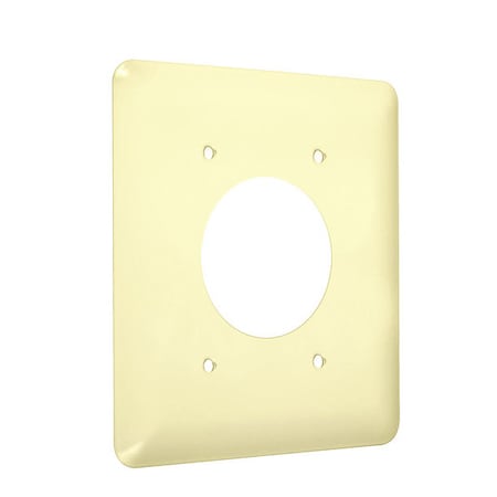 Taymac Single Receptacle Wall Plates, Number of Gangs: 2 Metal, Smooth Finish, Ivory WRI2-2