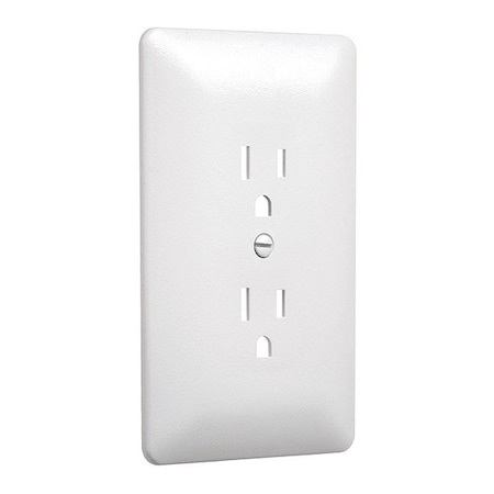 Taymac Masque Duplex Wall Plates, Number of Gangs: 1 Plastic, Textured Finish, White 2000W