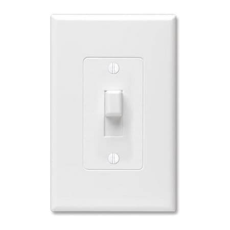 Taymac Masque Toggle Decorator Cover, Number of Gangs: 1 Plastic, White 2670W