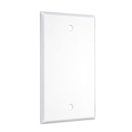 Taymac Blank Standard Wall Plates, Number of Gangs: 1 Metal, Smooth Finish, White WW-B