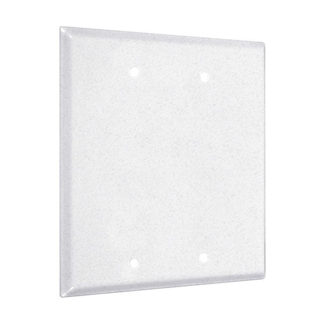 Taymac 2-Blank Standard Wall Plates, Number of Gangs: 2 Metal, Textured Finish, White WTW-BB