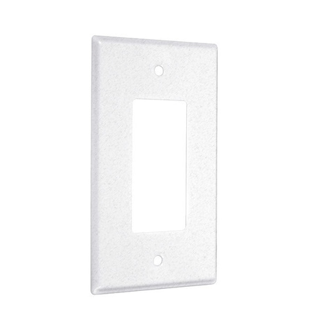 Taymac Decorator Standard Wall Plates, Number of Gangs: 1 Metal, Textured Finish, White WTW-R
