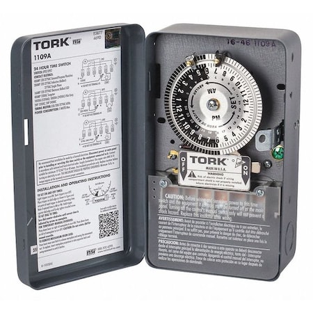 Nsi Tork Mechanical Time Switch, 120-277V, 24 hr. 1109A