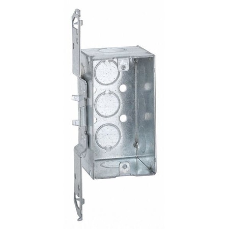 Raco Electrical Box, 16.5 cu in, Handy Box Type, 1 Gang, Steel, Rectangular Shape 678