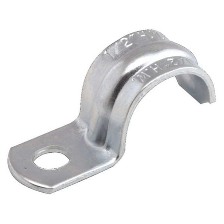 Raco One Hole Strap, Conduit; Pipe Use, 1 in, Steel, Zinc Plated 1334