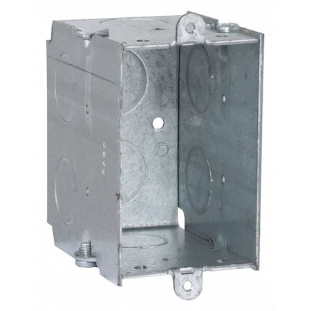 Raco Electrical Box, 14 cu in, Switch Box Type, 1 Gang, Steel, Rectangular Shape 561