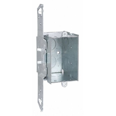 Raco Electrical Box, 14 cu in, Switch Box Type, 1 Gang, Steel, Rectangular Shape 562
