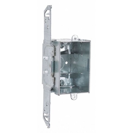 Raco Electrical Box, 14 cu in, Switch Box Type, 1 Gang, Steel, Rectangular Shape 574